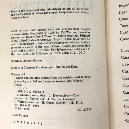 Ghost Hunters SIGNED! x2 by Ed and Lorraine Warren [FIRST EDITION] 1989