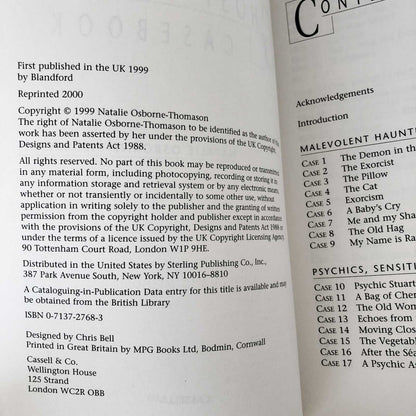 The Ghost Hunting Casebook by Natalie Osborne-Thomason [U.K. TRADE PAPERBACK] 1999