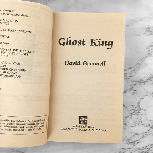 Ghost King by David Gemmell [1996 PAPERBACK]