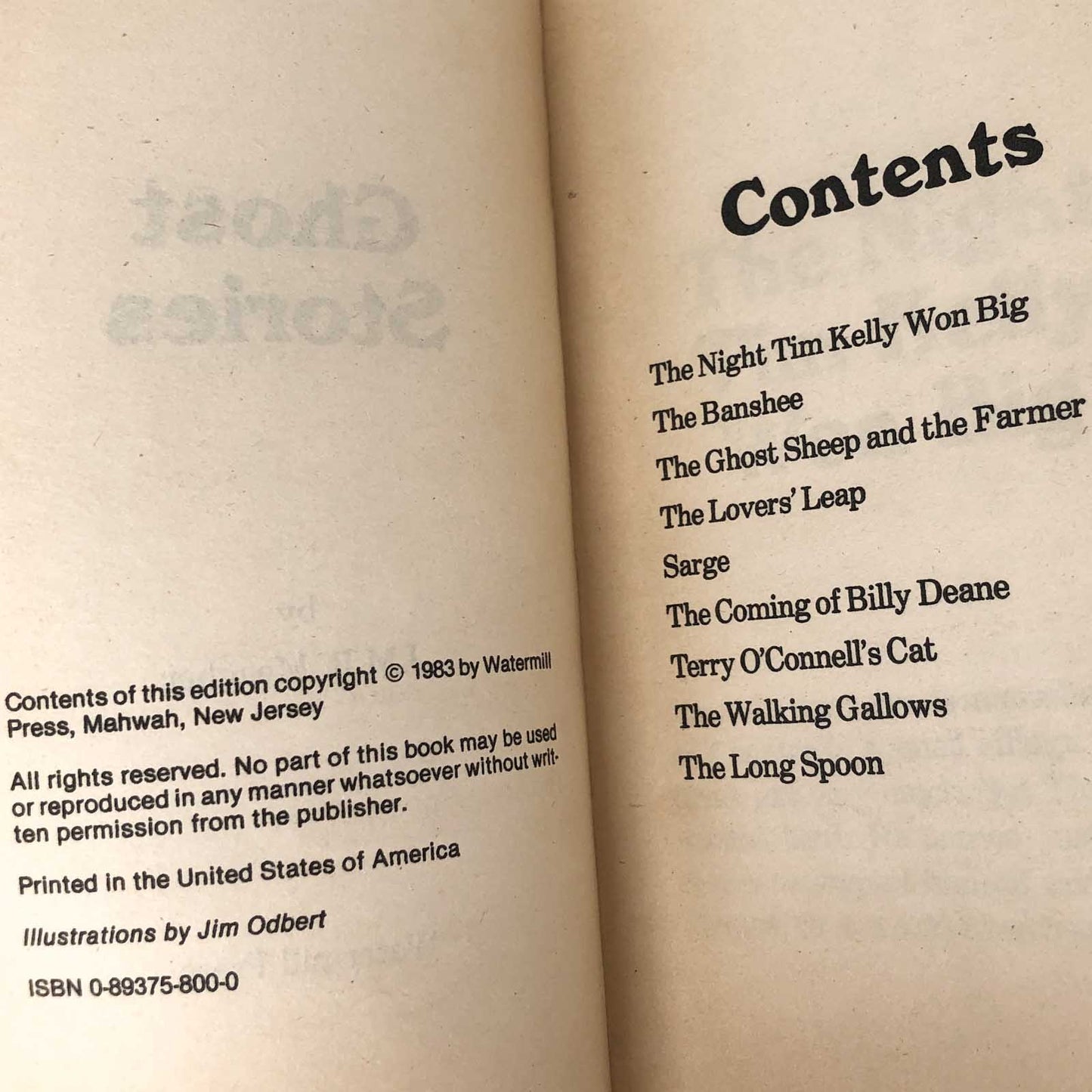 Ghost Stories by J.M.R Meagher [1983 PAPERBACK] • Watermill Press