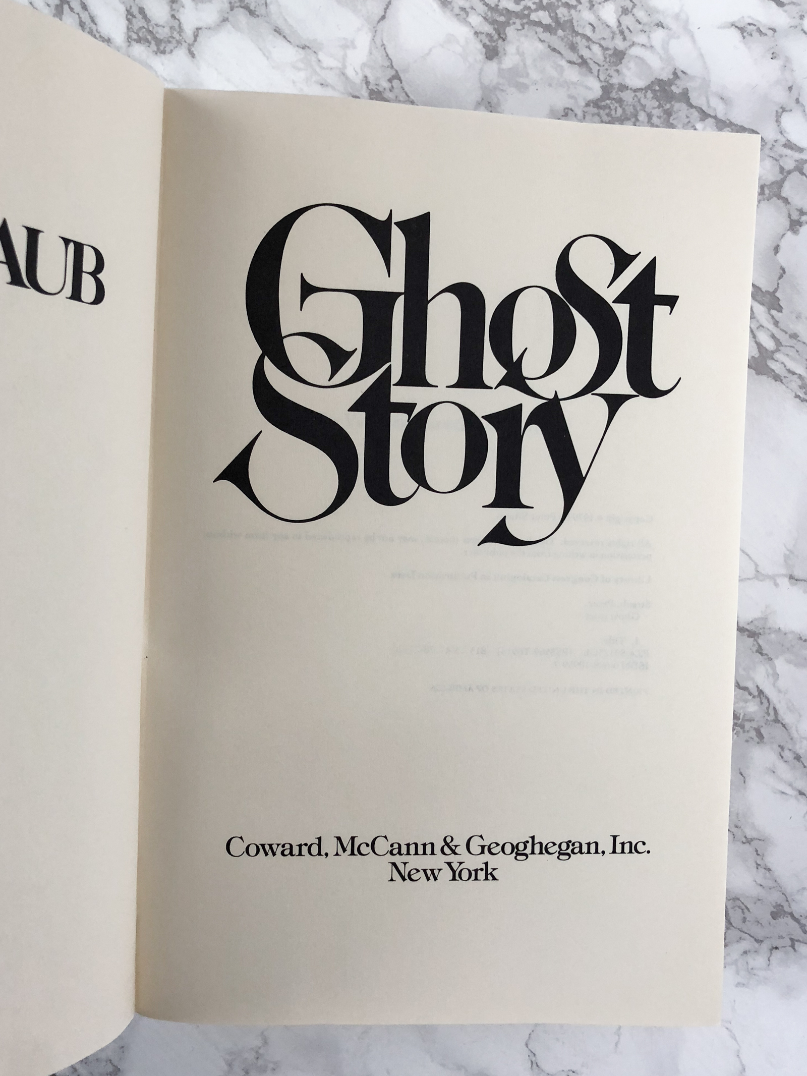Ghost Story by Peter Straub [FIRST EDITION / 1979] - Bookshop Apocalypse