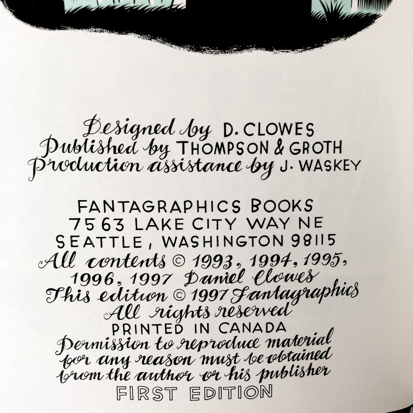 Ghost World by Daniel Clowes [FIRST EDITION] 1997 • Fantagraphics