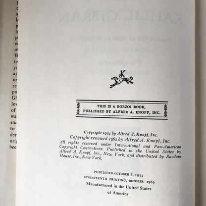 Prose Poems by Kahlil Gibran [FIRST EDITION] - Bookshop Apocalypse