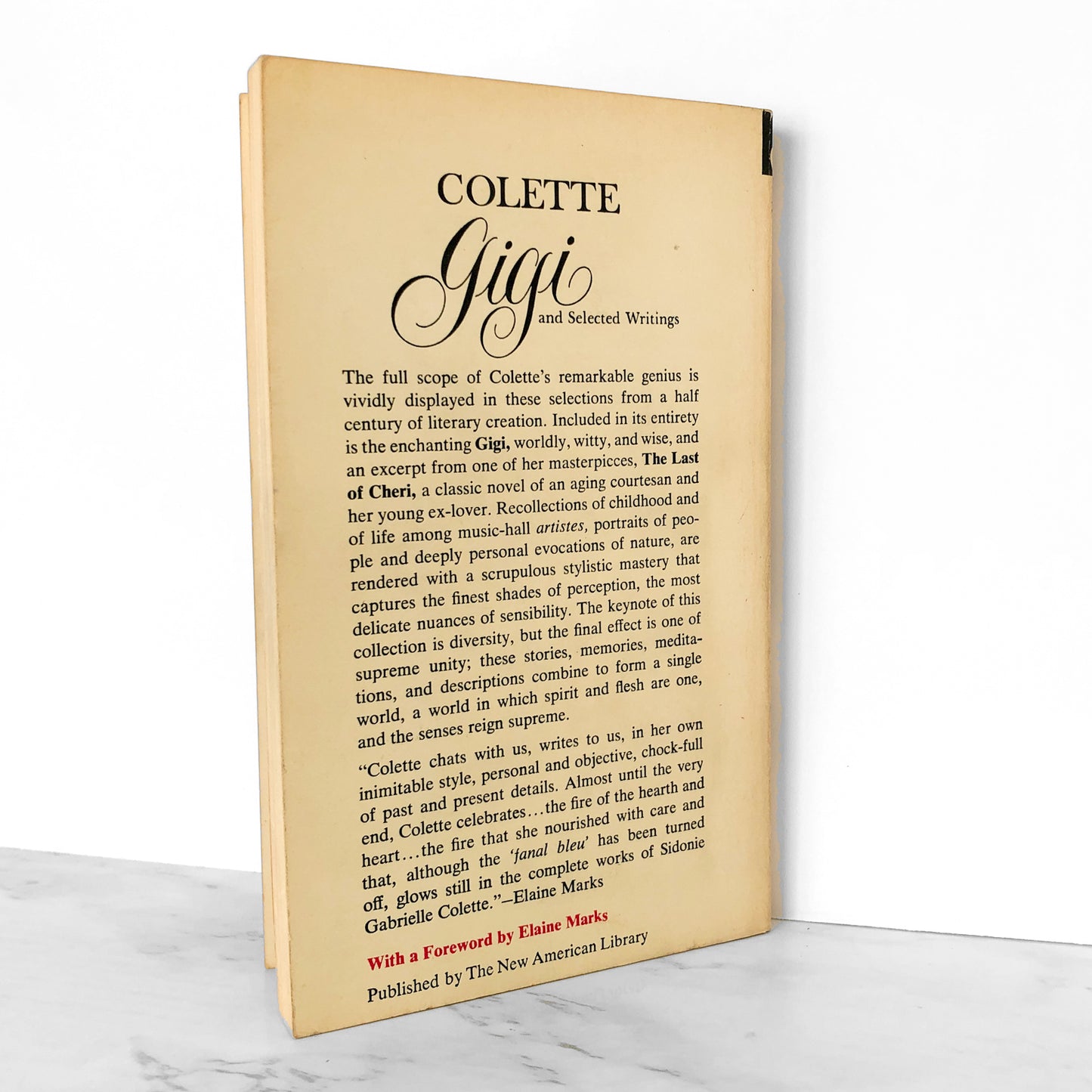 Gigi & Selected Writings by Colette [1963 PAPERBACK]