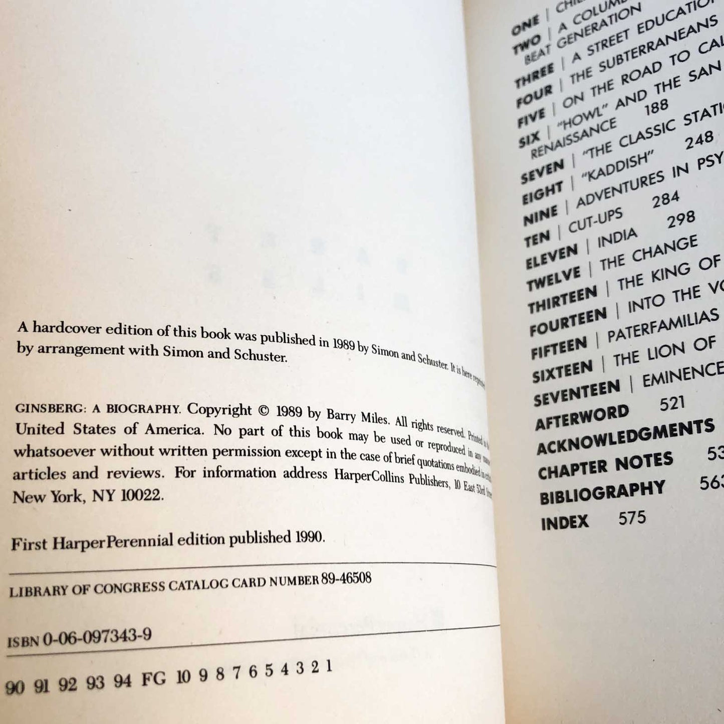 Allen Ginsberg: A Biography by Barry Miles [1990 TRADE PAPERBACK]