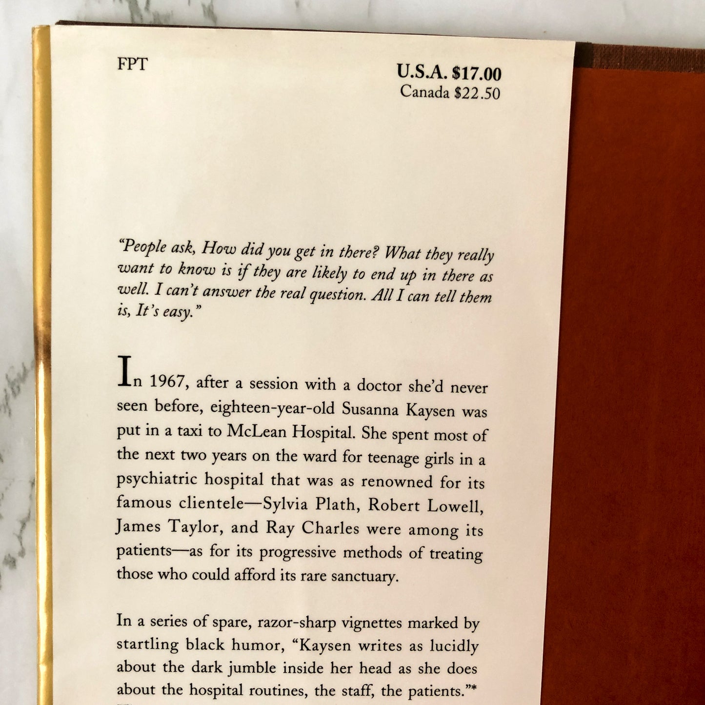 Girl Interrupted by Susanna Kaysen [FIRST EDITION]