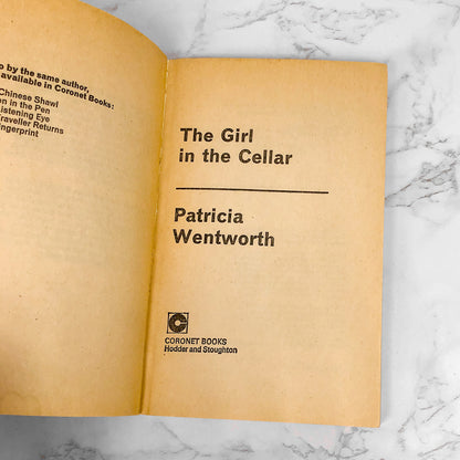 The Girl in the Cellar by Patricia Wentworth [U.K. PAPERBACK] 1979 • 3rd Impression
