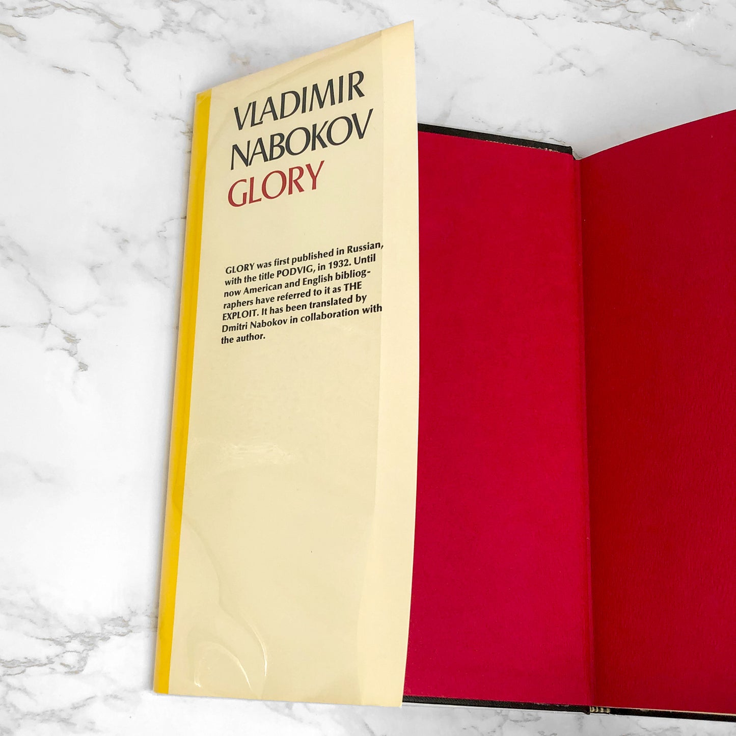 Glory by Vladimir Nabokov [FIRST BOOK CLUB EDITION] 1971