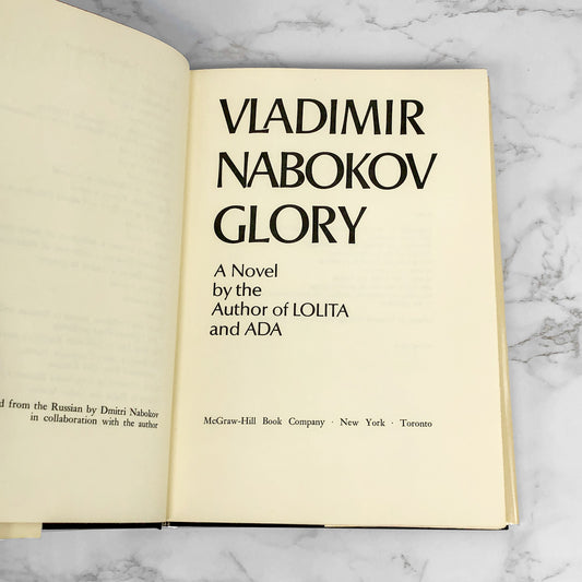 Glory by Vladimir Nabokov [FIRST BOOK CLUB EDITION] 1971