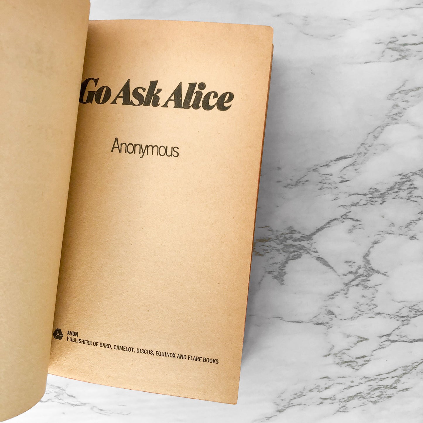Go Ask Alice by Anonymous [FIRST PAPERBACK EDITION / 1972]