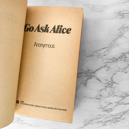 Go Ask Alice by Anonymous [FIRST PAPERBACK EDITION / 1972]