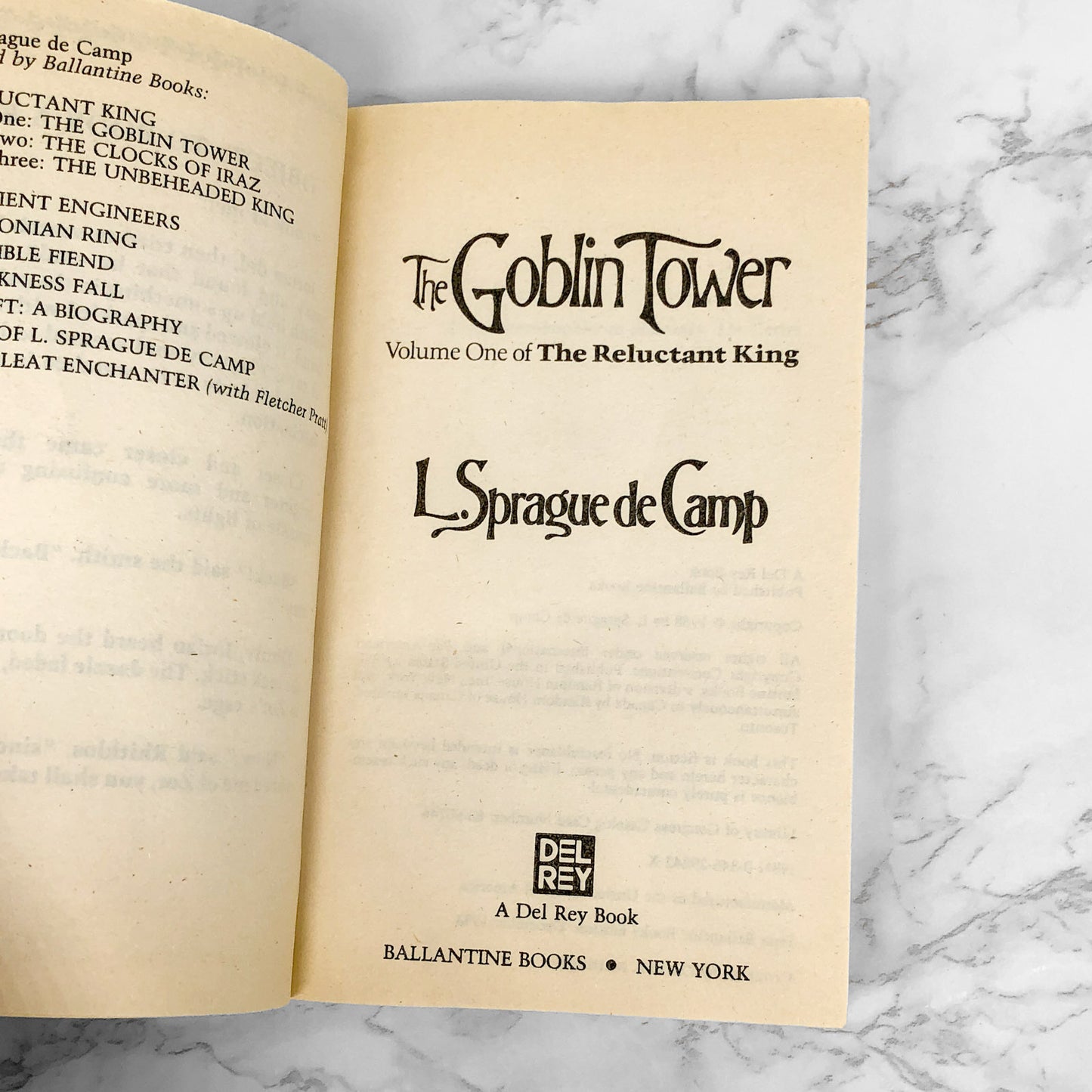 The Goblin Tower by L. Sprague de Camp [1983 PAPERBACK]