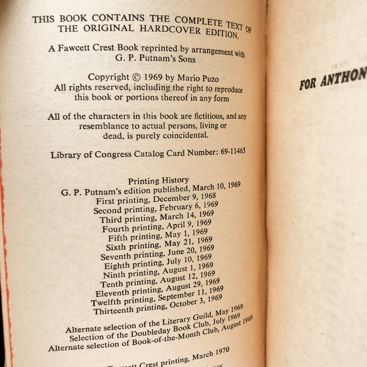 The Godfather by Mario Puzo [1970 PAPERBACK] - Bookshop Apocalypse