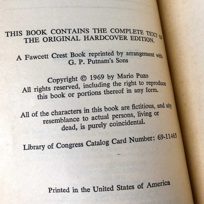 The Godfather by Mario Puzo [1972 MOVIE TIE-IN PAPERBACK]