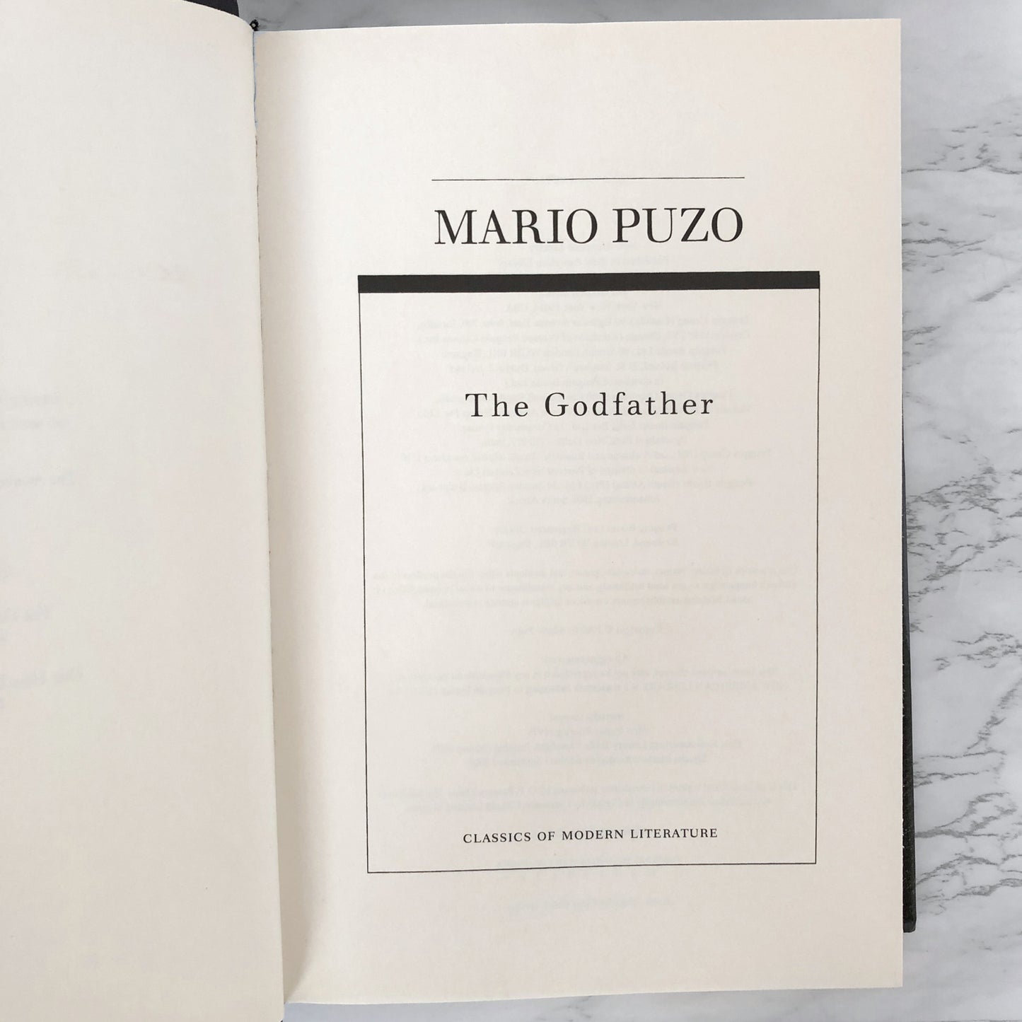 The Godfather by Mario Puzo [2005 HARDCOVER]