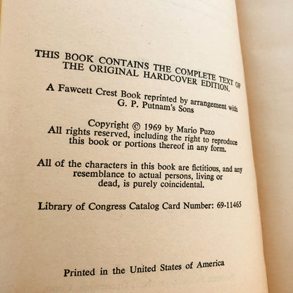 The Godfather by Mario Puzo [1972 PAPERBACK]