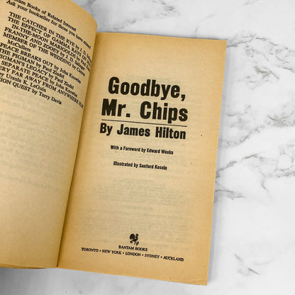Goodbye Mr. Chips by James Hilton [1986 PAPERBACK]