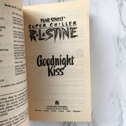 Fear Street: Goodnight Kiss by R.L. Stine [1992 PAPERBACK] - Bookshop Apocalypse