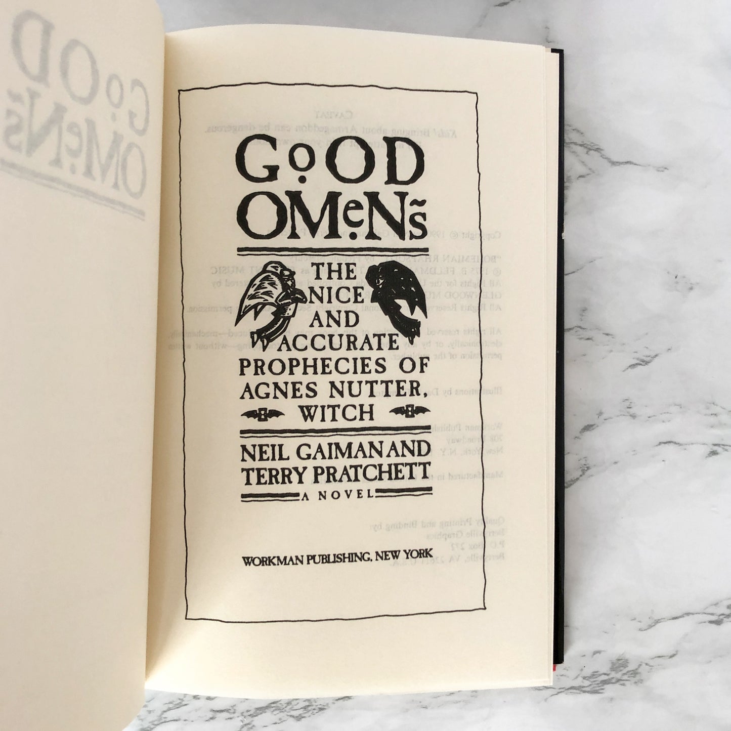 Good Omens: The Nice and Accurate Prophecies of Agnes Nutter Witch by Terry Pratchett & Neil Gaiman [FIRST BOOK CLUB EDITION / 1990]