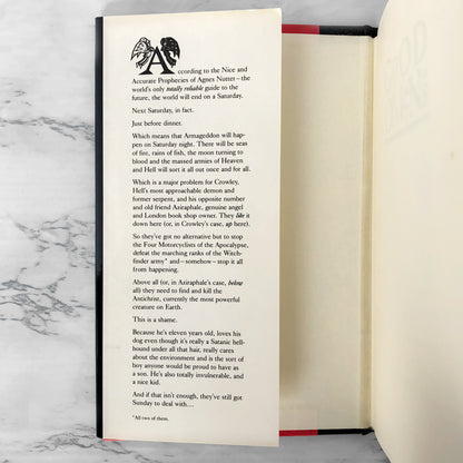 Good Omens: The Nice and Accurate Prophecies of Agnes Nutter Witch by Terry Pratchett & Neil Gaiman [FIRST BOOK CLUB EDITION / 1990]