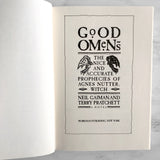 Good Omens: The Nice and Accurate Prophecies of Agnes Nutter Witch by Neil Gaiman & Terry Pratchett [FIRST EDITION / FIRST PRINTING] 1990