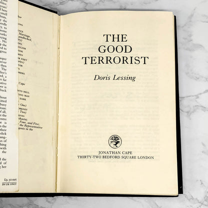 The Good Terrorist by Doris Lessing [U.K. FIRST EDITION • FIRST PRINTING] 1985 • Jonathan Cape