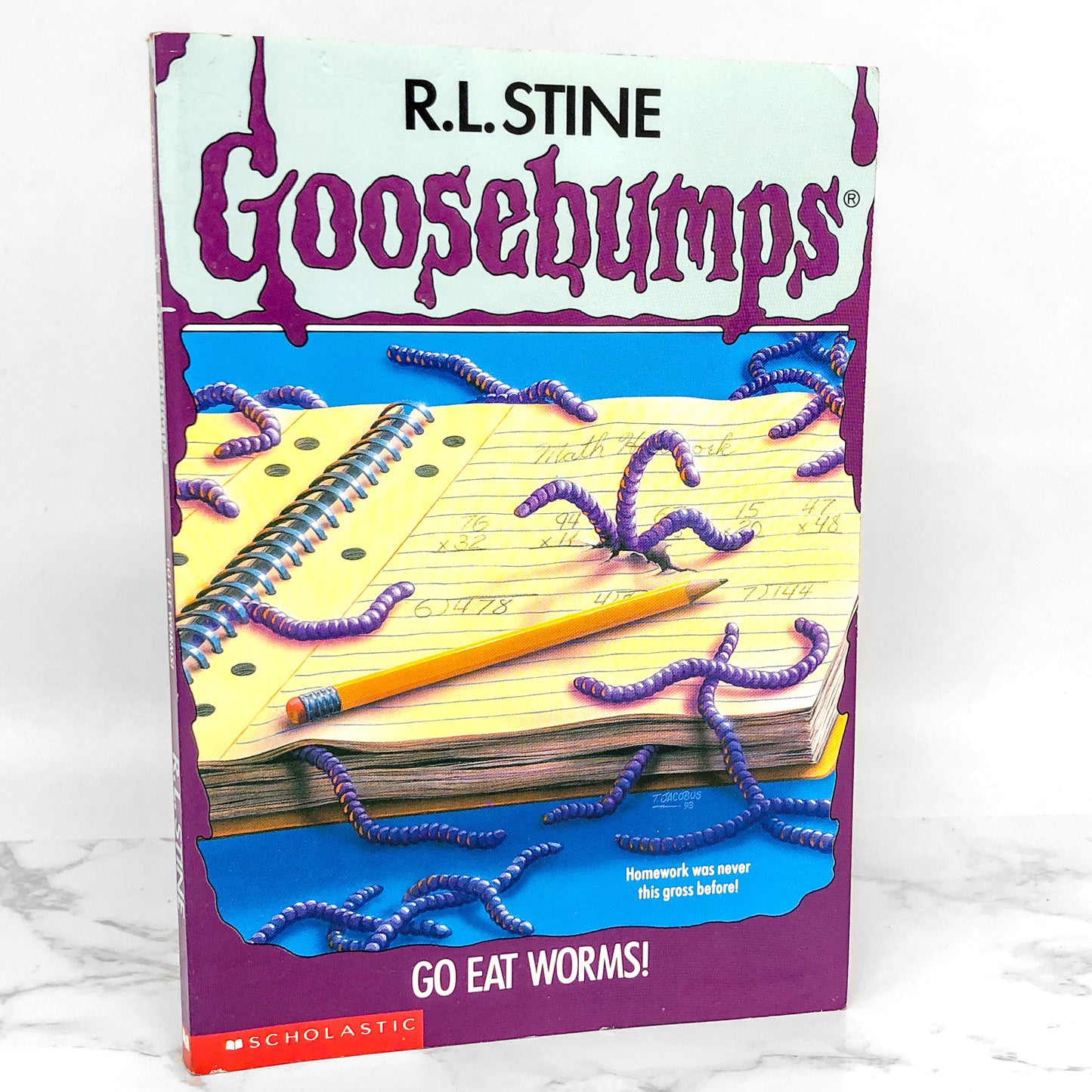 Go Eat Worms! by R.L. Stine [1994 FIRST EDITION] Goosebumps #21