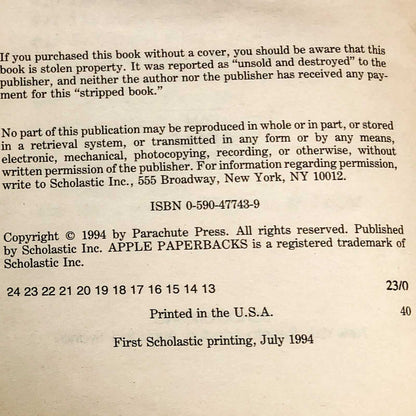 Go Eat Worms! by R.L. Stine [1994 FIRST EDITION] Goosebumps #21