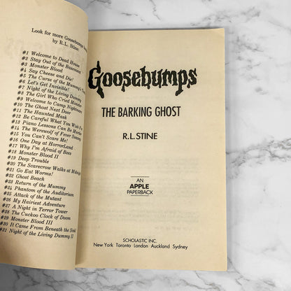 The Barking Ghost by R.L. Stine [1995 FIRST EDITION] Goosebumps #32