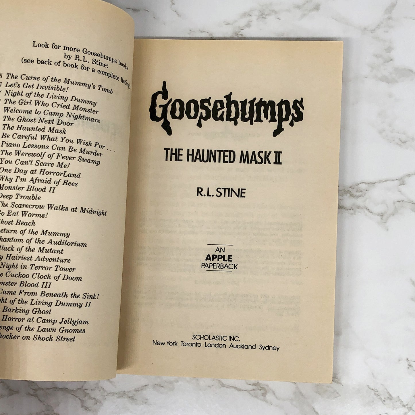 The Haunted Mask II by R.L. Stine [1995 FIRST EDITION] Goosebumps #36