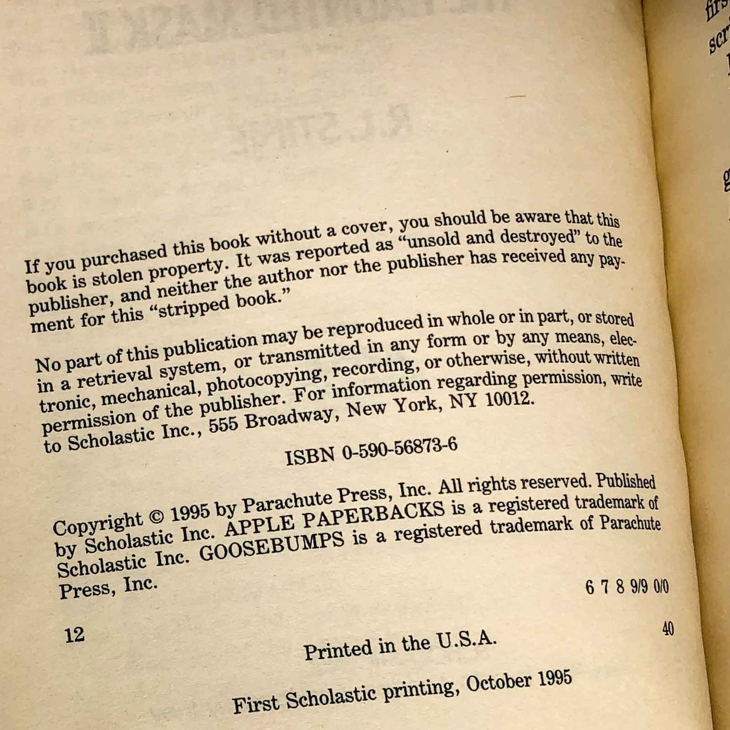 The Haunted Mask II by R.L. Stine [1995 FIRST EDITION] Goosebumps #36
