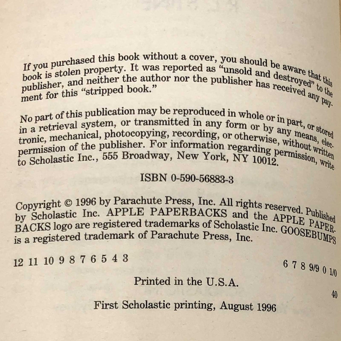 How to Kill a Monster by R.L. Stine [1996 FIRST EDITION] Goosebumps #46