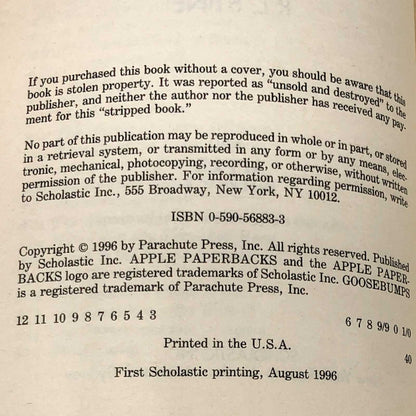How to Kill a Monster by R.L. Stine [1996 FIRST EDITION] Goosebumps #46