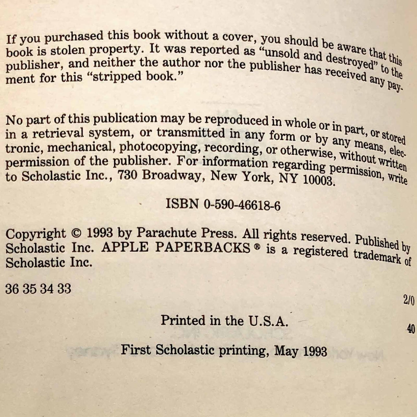 The Girl Who Cried Monster by R.L. Stine [1993 FIRST EDITION] Goosebumps #8