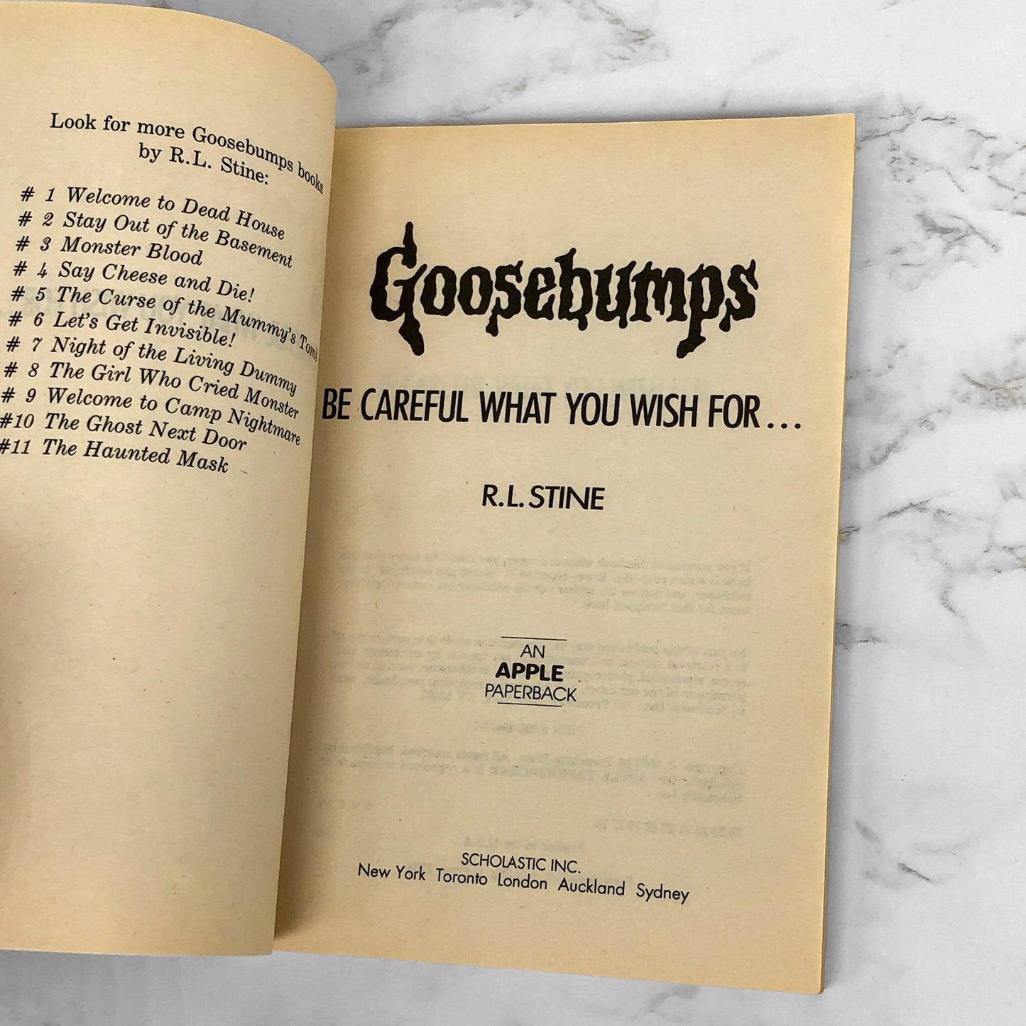 Be Careful What You Wish For... by R.L. Stine [1993 FIRST EDITION] Goosebumps #12