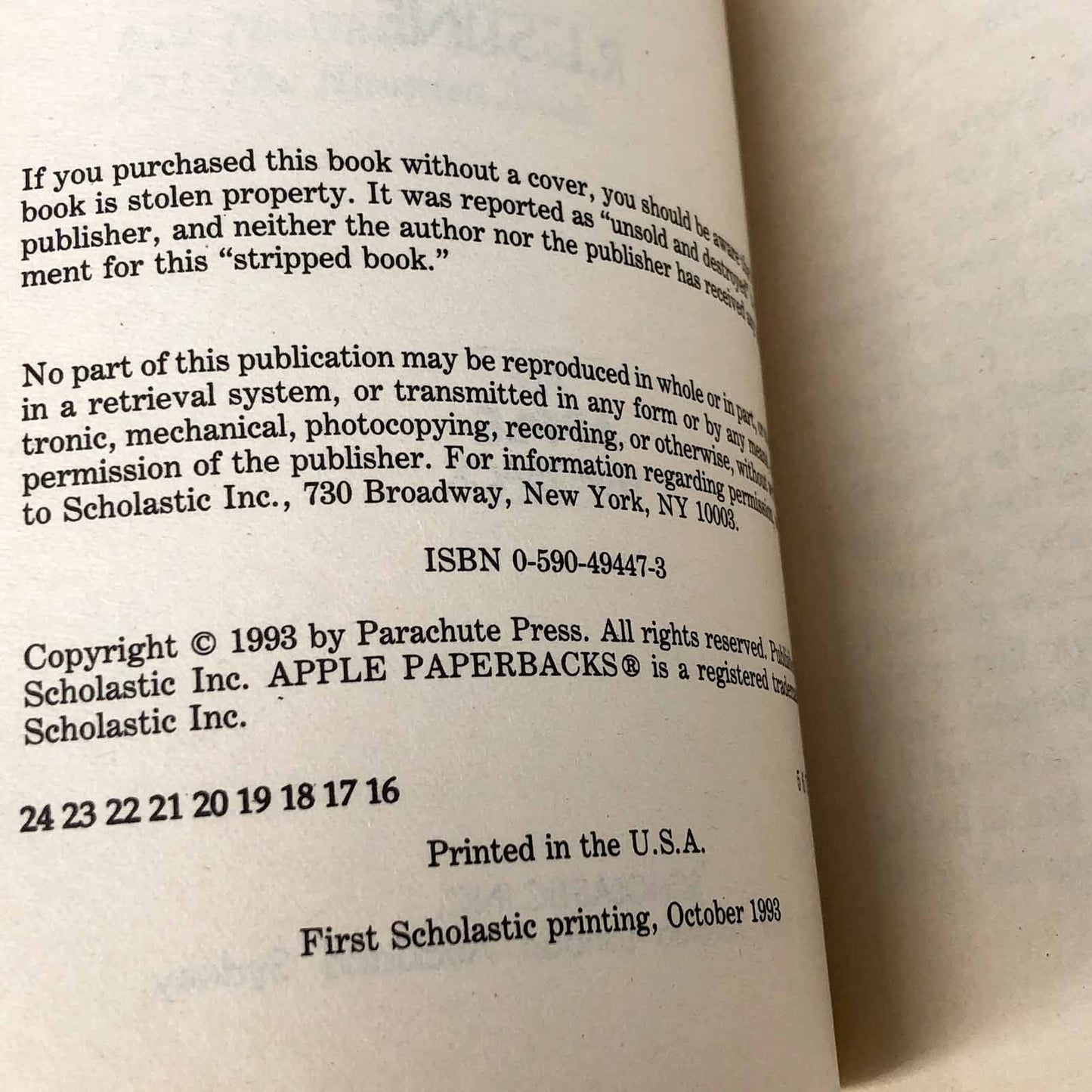Be Careful What You Wish For... by R.L. Stine [1993 FIRST EDITION] Goosebumps #12