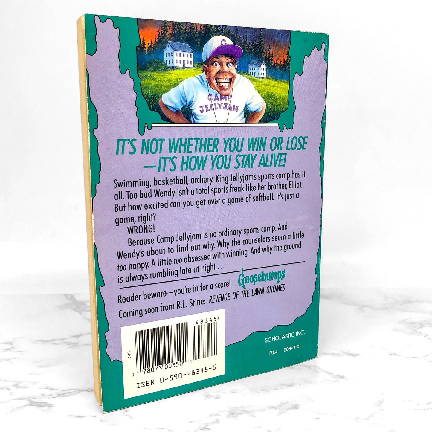 The Horror at Camp Jellyjam by R.L. Stine [1995 FIRST PRINTING] Goosebumps #33