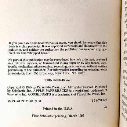 Monster Blood III by R.L. Stine [1995 FIRST EDITION] Goosebumps #29