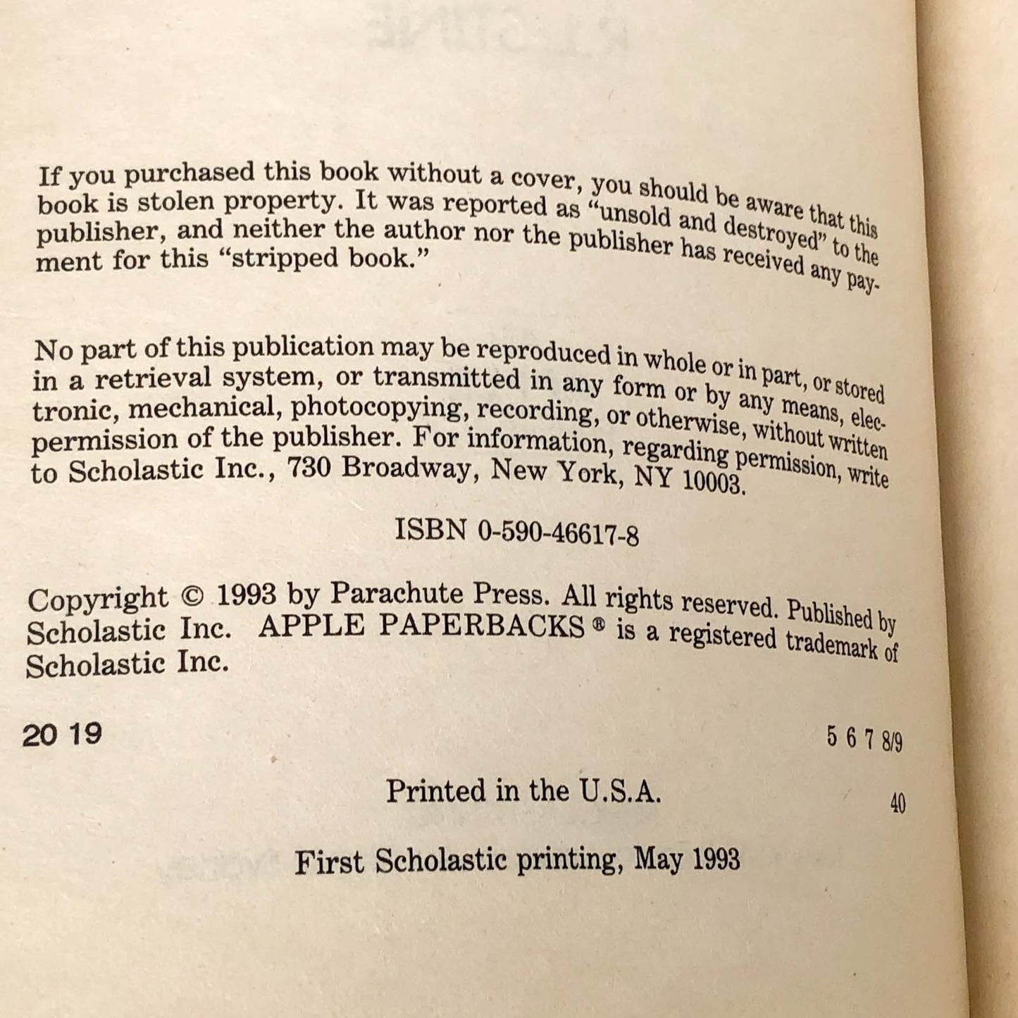 Night of the Living Dummy by R.L. Stine [1993 FIRST EDITION] Goosebumps #7