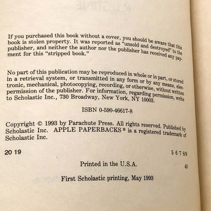 Night of the Living Dummy by R.L. Stine [1993 FIRST EDITION] Goosebumps #7