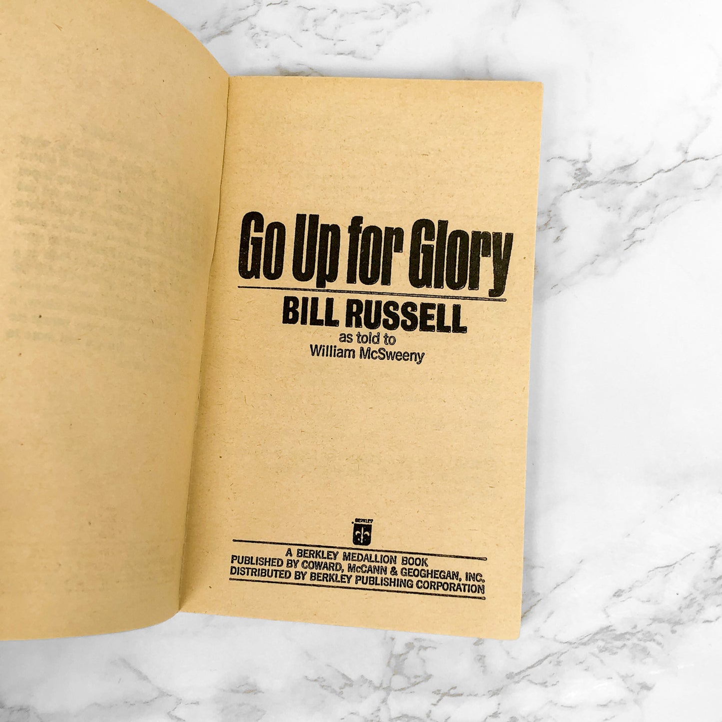 Go Up for Glory by Bill Russell [FIRST EDITION PAPERBACK] 1966
