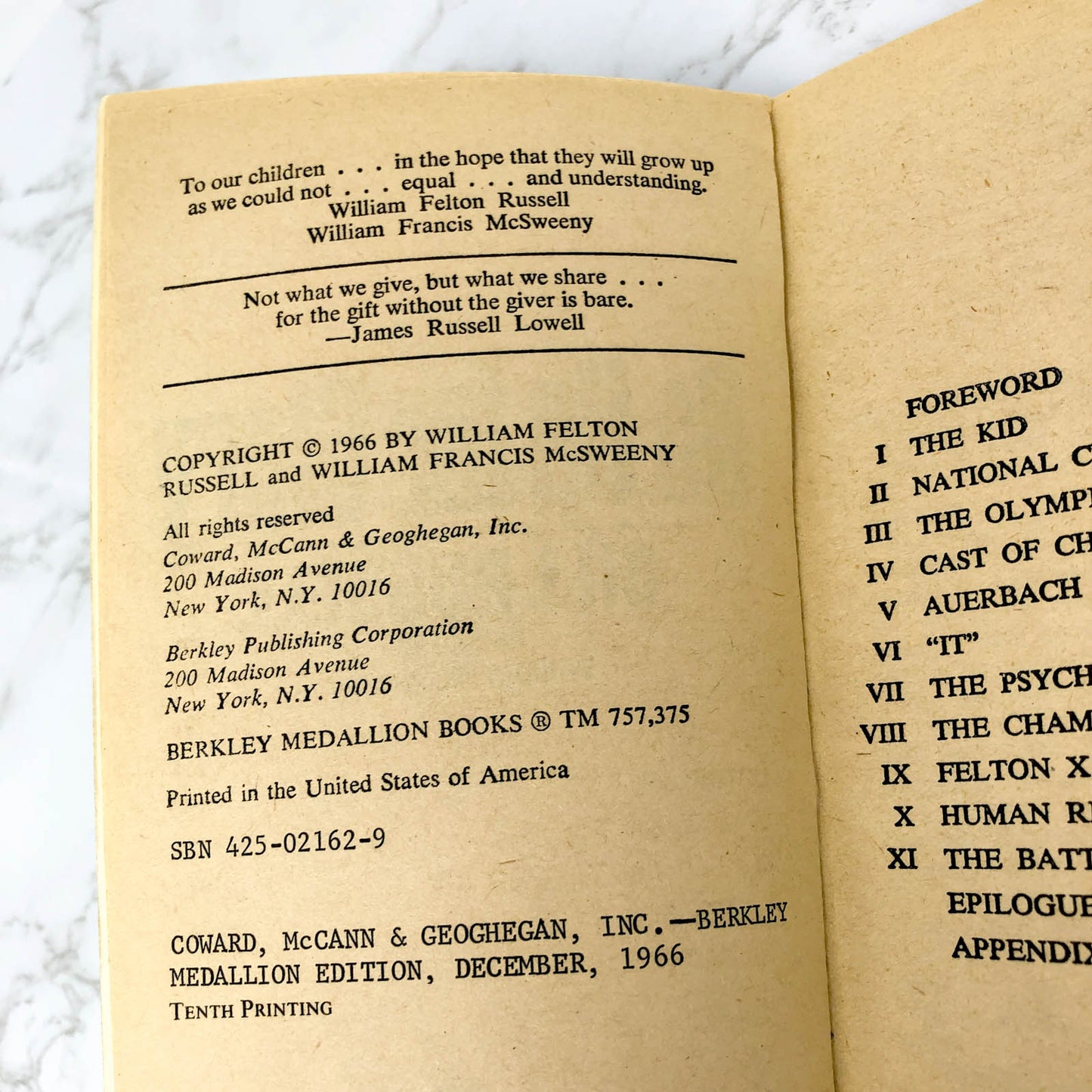 Go Up for Glory by Bill Russell [FIRST EDITION PAPERBACK] 1966