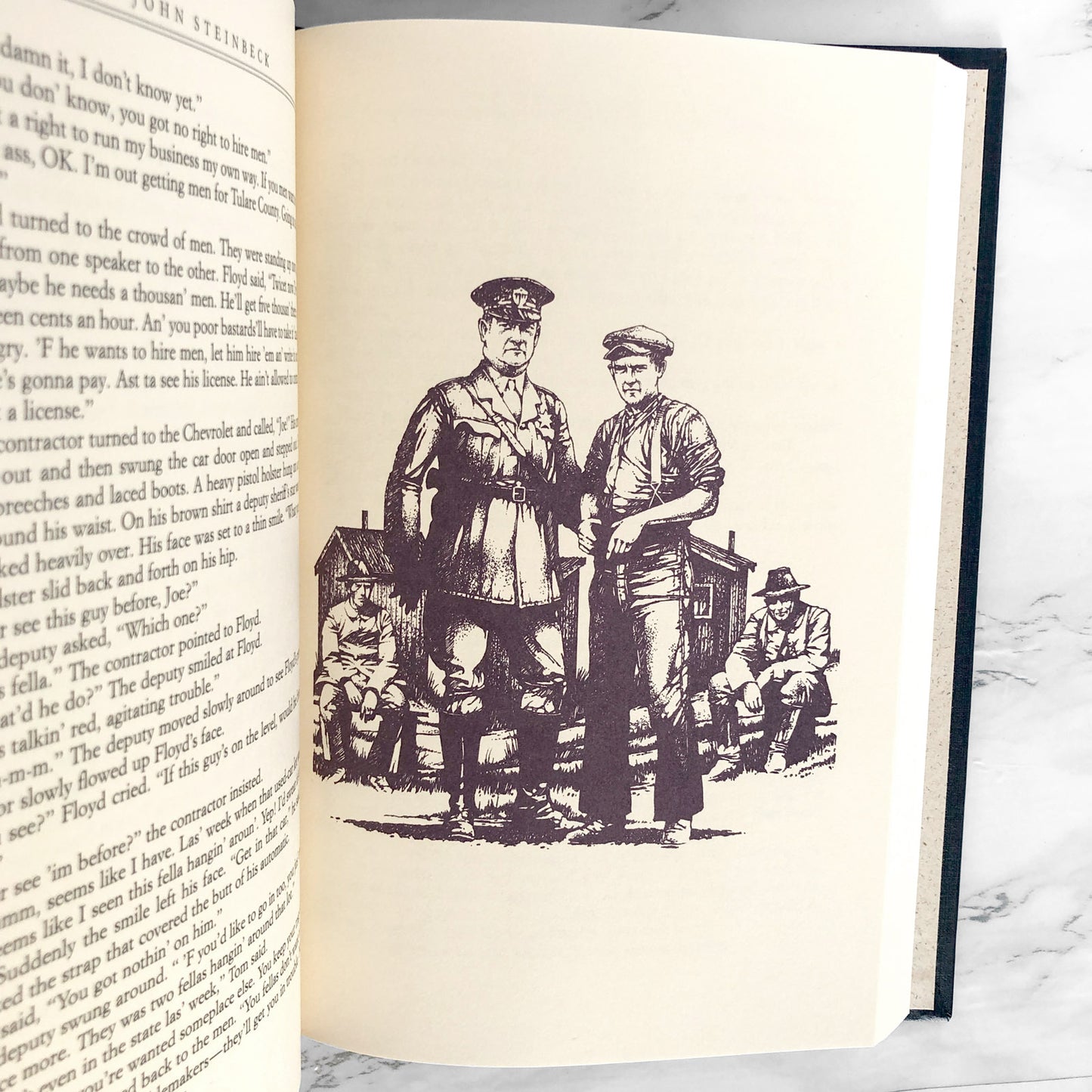 The Grapes of Wrath by John Steinbeck [ILLUSTRATED HARDCOVER] 1991