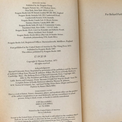 Gravity's Rainbow by Thomas Pynchon [1995 TRADE PAPERBACK] - Bookshop Apocalypse