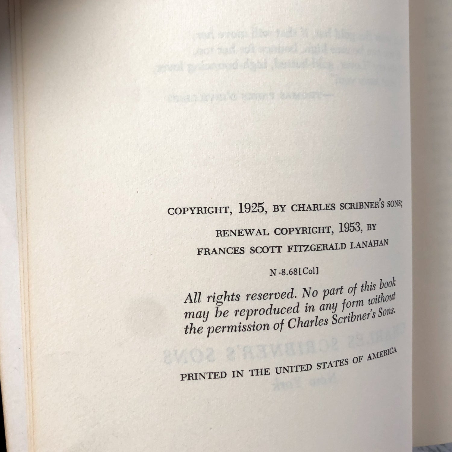 The Great Gatsby by F. Scott Fitzgerald [1953 TRADE PAPERBACK] - Bookshop Apocalypse
