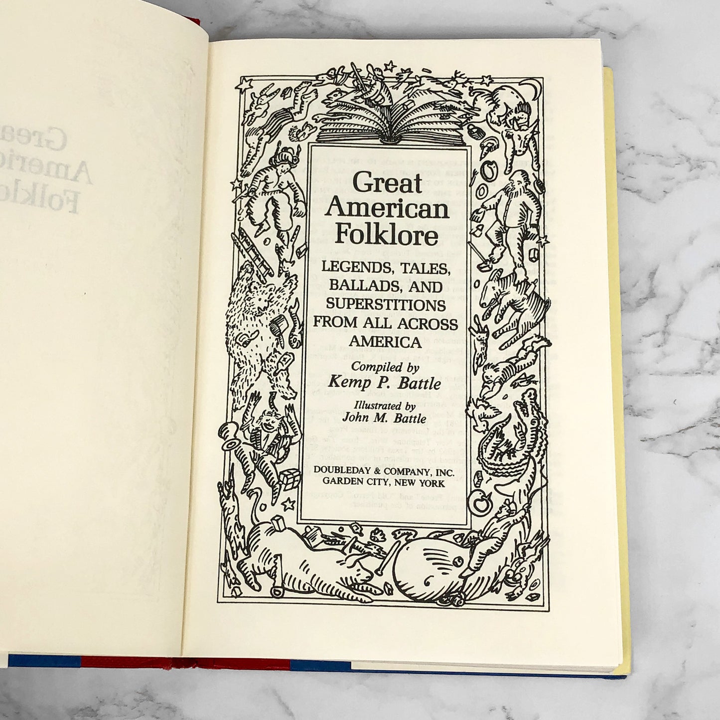 Great American Folklore: Legends, Tales, Ballads & Superstitions from All Across America compiled by Kemp P. Battle [1986 HARDCOVER]