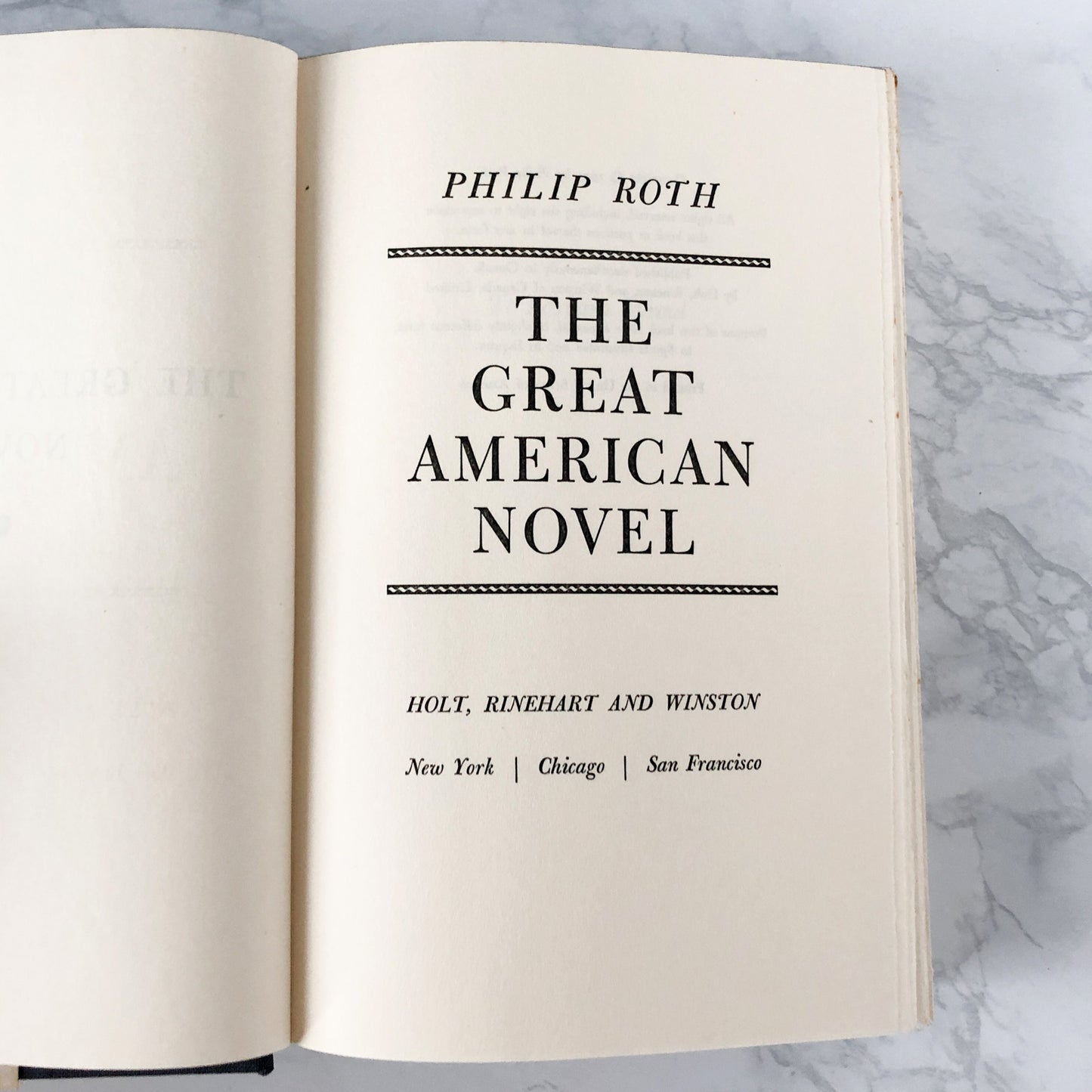 The Great American Novel by Philip Roth [FIRST BOOK CLUB EDITION / 1973]