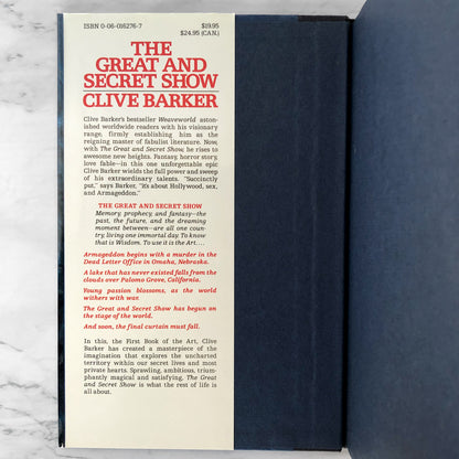 The Great and Secret Show by Clive Barker [FIRST EDITION / FIRST PRINTING] 1989