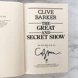 The Great and Secret Show by Clive Barker SIGNED! [BOOK CLUB EDITION]