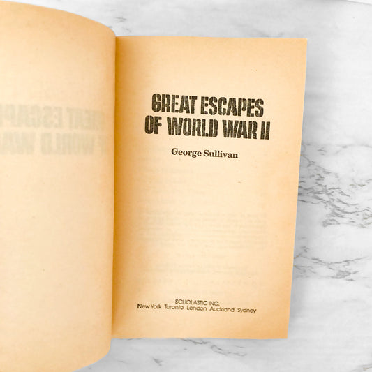 Great Escapes of World War II by George Sullivan [1988 PAPERBACK]